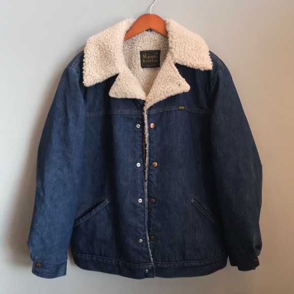 Maverick Other - ⭐️Vintage Sherpa Lined Denim Jacket Maverick USA